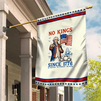 American Patriot George Washington No Kings Garden Flag Political Humor Gift