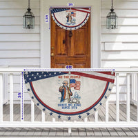 We The People Serve No Kings Patriotic Fan Flag Funny George Washington Protest