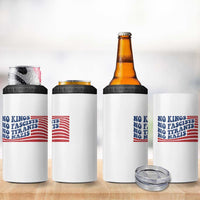 No Kings No Fascists 4 in 1 Can Cooler Tumbler American Flag Patriotic Protest