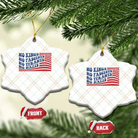 No Kings No Fascists Ceramic Ornament American Flag Patriotic Protest
