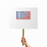 No Kings No Fascists Protest Sign American Flag Patriotic Protest
