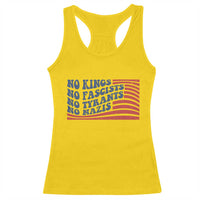 No Kings No Fascists Racerback Tank Top American Flag Patriotic Protest