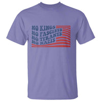 No Kings No Fascists T Shirt American Flag Patriotic Protest