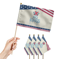 No Kings Abolish ICE Patriotic Handheld Flag Anti Authoritarian Protest