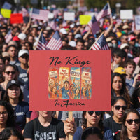 No Kings In America Protest Sign American Anti Authoritarian Protest