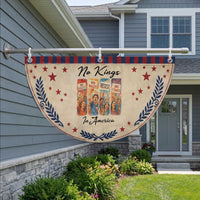 No Kings In America Patriotic Fan Flag American Anti Authoritarian Protest