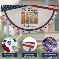 No Kings In America Patriotic Fan Flag American Anti Authoritarian Protest