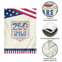 250 Years Of No Kings Garden Flag American Freedom Protest