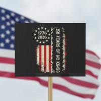250 Years Of No Kings Protest Sign Vintage American Flag
