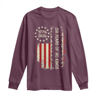 250 Years Of No Kings Long Sleeve Shirt Vintage American Flag