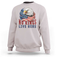 No Kings Live Here Sweatshirt Patriotic American Eagle