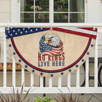 No Kings Live Here Patriotic Fan Flag American Eagle Lover