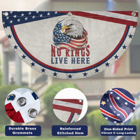No Kings Live Here Patriotic Fan Flag American Eagle Lover
