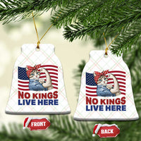 No Kings Live Here Ceramic Ornament Funny Rosie The Riveter Cat Feminist Gift