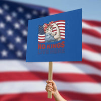 No Kings Live Here Protest Sign Funny Rosie The Riveter Cat Feminist Gift