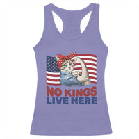No Kings Live Here Racerback Tank Top Funny Rosie The Riveter Cat Feminist Gift