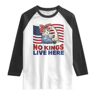 No Kings Live Here Raglan Shirt Funny Rosie The Riveter Cat Feminist Gift