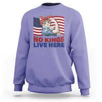 No Kings Live Here Sweatshirt Funny Rosie The Riveter Cat Feminist Gift