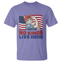 No Kings Live Here T Shirt Funny Rosie The Riveter Cat Feminist Gift