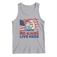 No Kings Live Here Tank Top Funny Rosie The Riveter Cat Feminist Gift