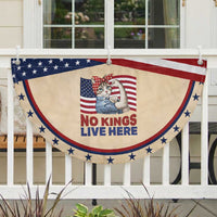 No Kings Live Here Patriotic Fan Flag Funny Rosie The Riveter Cat Feminist Gift