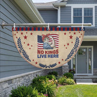 No Kings Live Here Patriotic Fan Flag Funny Rosie The Riveter Cat Feminist Gift