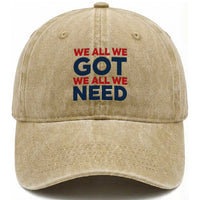 We All We Got We All We Need Washed Cotton Baseball Cap Funny Football Lover Gift