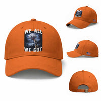 We All We Got Football Helmet Victory Graphic Baseball Cap