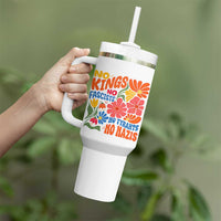 No Kings Wildflower Protest Tumbler With Handle No Fascists No Tyrants No Nazis