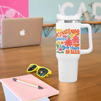 No Kings Wildflower Protest Tumbler With Handle No Fascists No Tyrants No Nazis