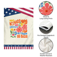 No Kings Wildflower Protest Garden Flag No Fascists No Tyrants No Nazis