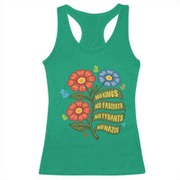 Wildflower Protest Freedom Gift Racerback Tank Top No Kings No Fascists No Tyrants
