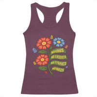 Wildflower Protest Freedom Gift Racerback Tank Top No Kings No Fascists No Tyrants