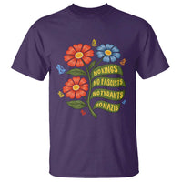 Wildflower Protest Freedom Gift T Shirt No Kings No Fascists No Tyrants