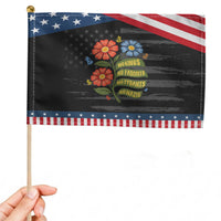 Wildflower Protest Freedom Gift Patriotic Handheld Flag No Kings No Fascists No Tyrants