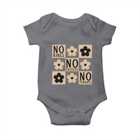 No Kings Wildflower Retro Boho Floral Baby Onesie