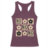 No Kings Wildflower Retro Boho Floral Racerback Tank Top