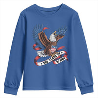 No Kings Youth Sweatshirt USA 250th Anniversary Freedom Eagle