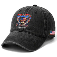 We The People No Kings In America Washed Cotton Baseball Cap 250 Years America Anniversary Vintage American Flag