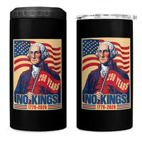 Funny George Washington Freedom Protest 4 in 1 Can Cooler Tumbler No Kings