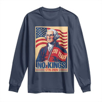 Funny George Washington Freedom Protest Long Sleeve Shirt No Kings