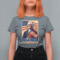 Funny George Washington Freedom Protest T Shirt For Women No Kings