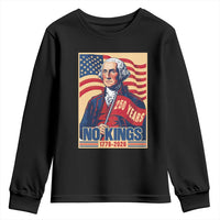 Funny George Washington Freedom Protest Youth Sweatshirt No Kings