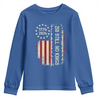 250 Still No Kings Youth Sweatshirt Vintage Patriotic Flag