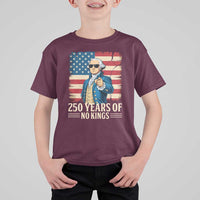 No Kings 250 Years George Washington T Shirt For Kid