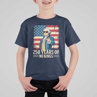 No Kings 250 Years George Washington T Shirt For Kid