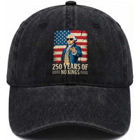 No Kings 250 Years George Washington Washed Cotton Baseball Cap