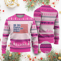 We The People Serve No Kings Ugly Christmas Sweater American Freedom Protest