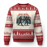 Patriotic Bigfoot And Mothman Ugly Christmas Sweater Funny Cryptid Lover Gift