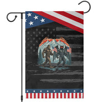 Patriotic Bigfoot And Mothman Garden Flag Funny Cryptid Lover Gift